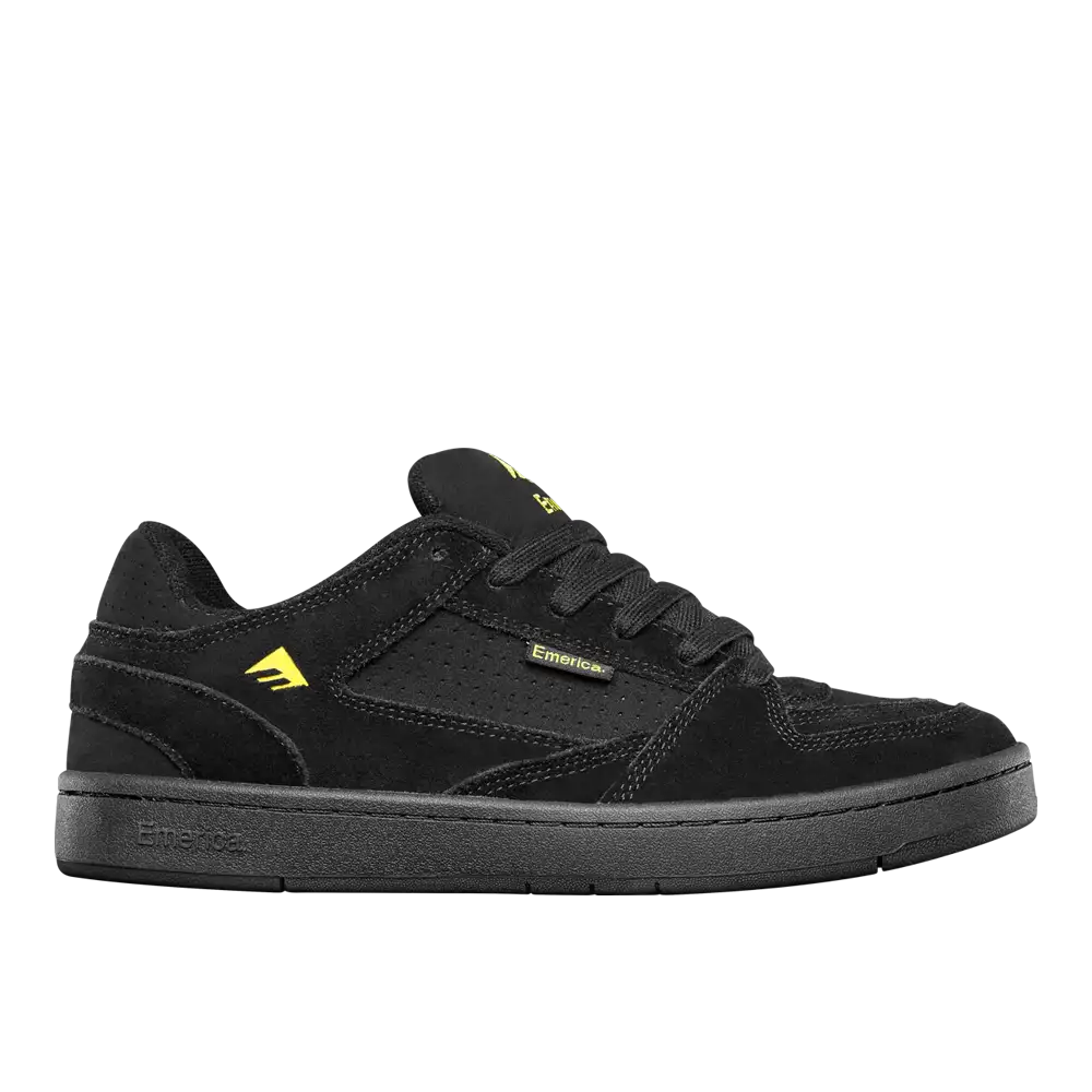 Mute Black Yellow Vulcanized Skate Shoes | Emerica US