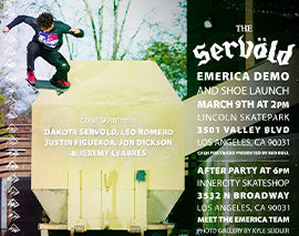 SERVOLD LAUNCH PARTY WITH INNERCITY SKATESHOP
