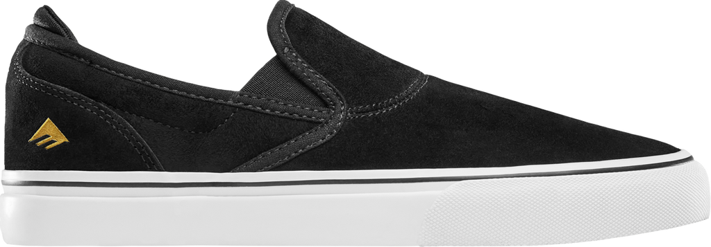 wino g6 slip-on - skate shoes - black/white/gold - emerica