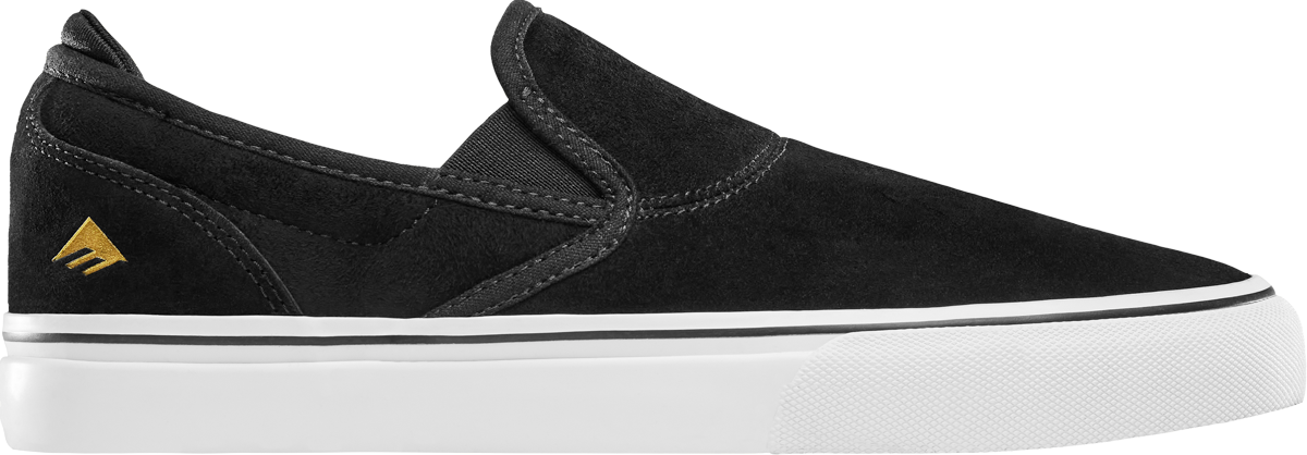 wino g6 slip-on - skate shoes - black/white/gold - emerica