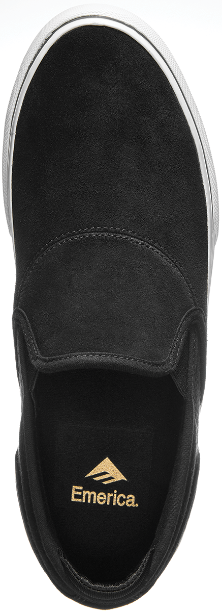 wino g6 slip-on - skate shoes - black/white/gold - emerica