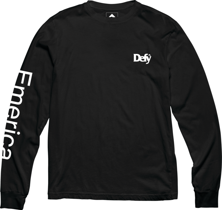 defy l/s tee - shirts & tops - black - emerica