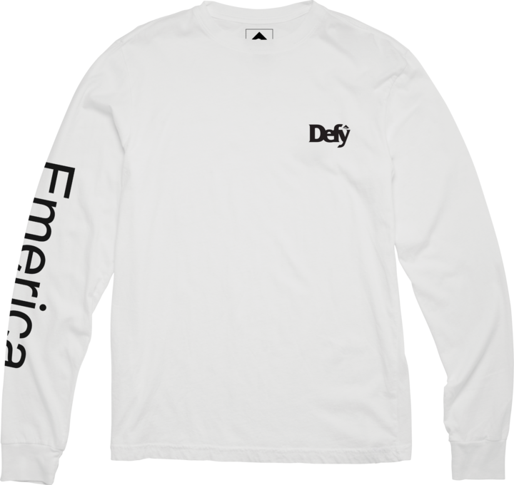 defy l/s tee - shirts & tops - white - emerica