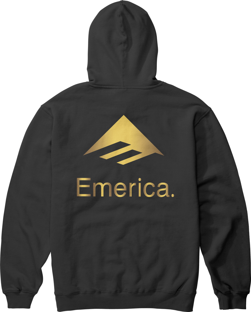lockup pullover - shirts & tops - black/gold - emerica