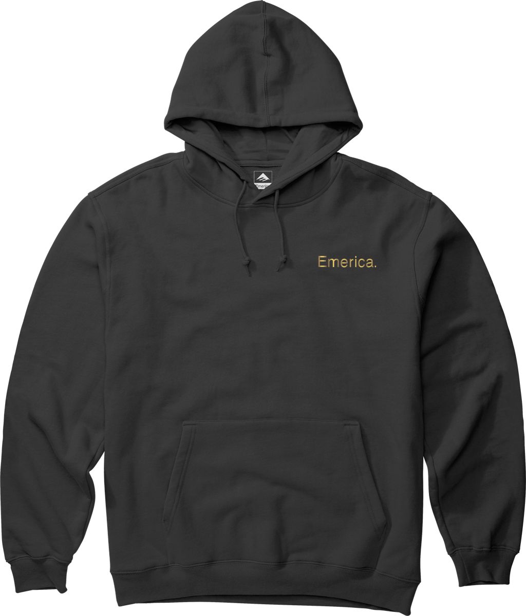 lockup pullover - shirts & tops - black/gold - emerica