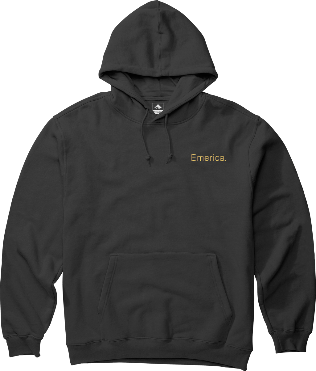 lockup pullover - shirts & tops - black/gold - emerica