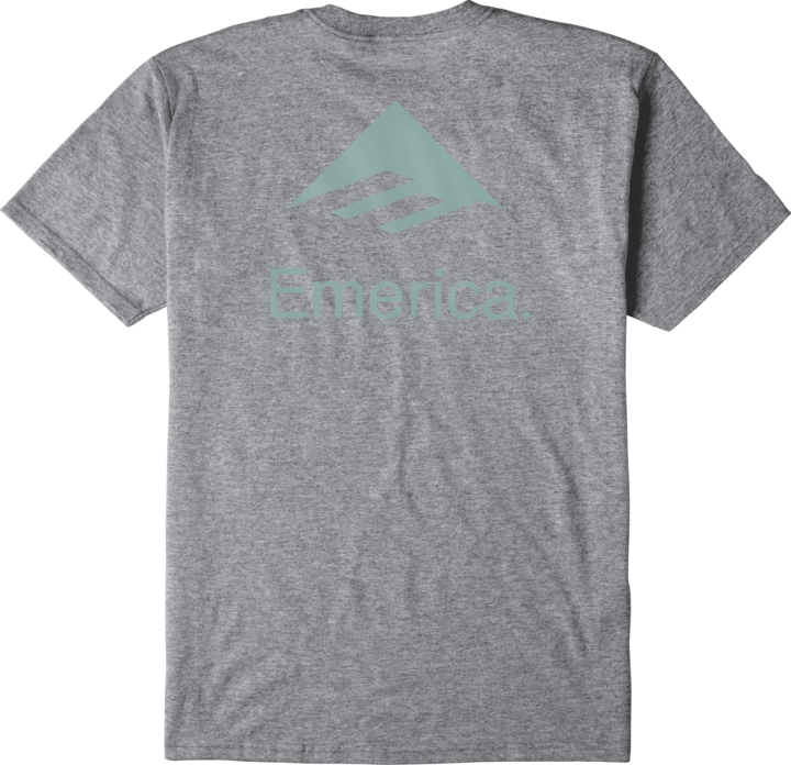 lockup tee - shirts & tops - grey/heather - emerica