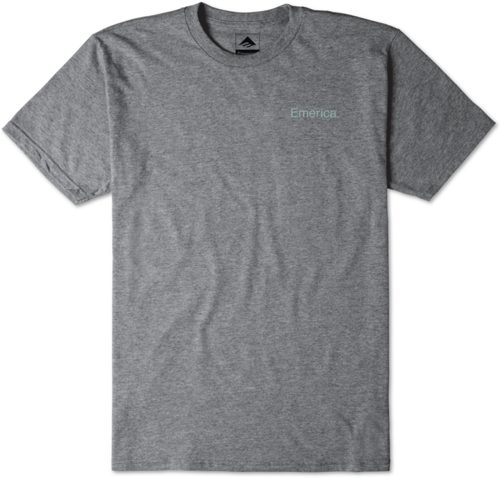 lockup tee - shirts & tops - grey/heather - emerica