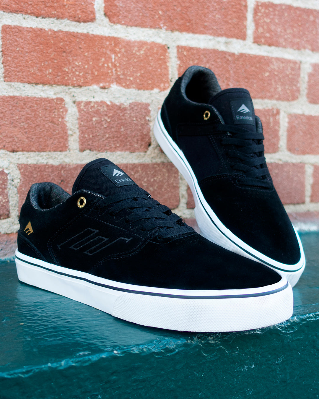 low vulc - skate shoes - black/gold/white - emerica