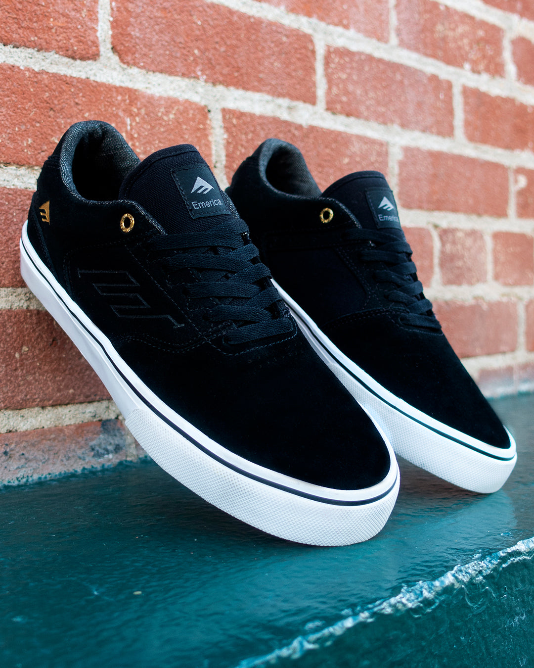 low vulc - skate shoes - black/gold/white - emerica