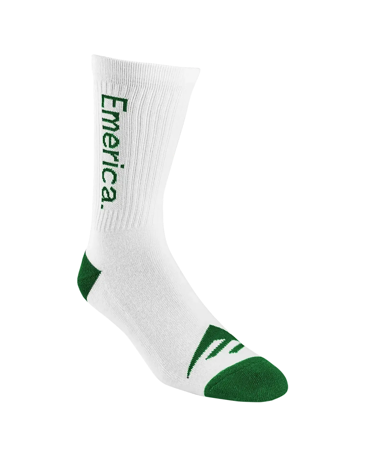 Emerica WHITE/GREEN / OS Pure Crew Sock