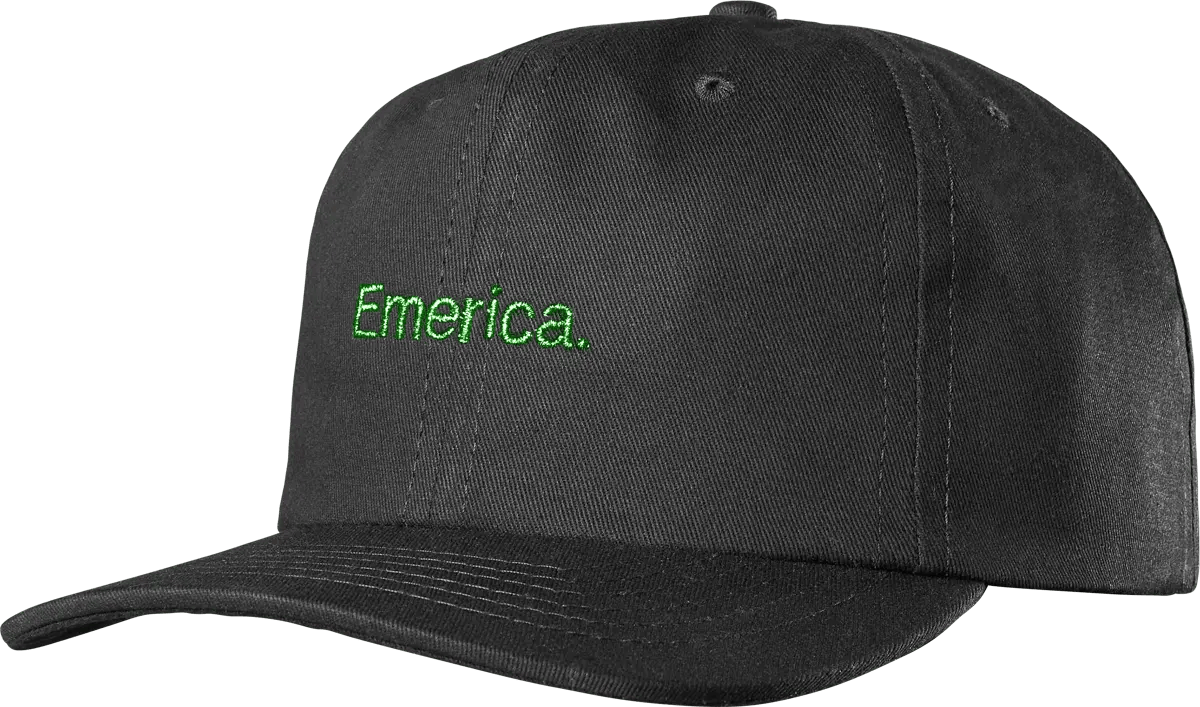 Emerica BLACK/GREEN / OS Pure Gold Dad Hat