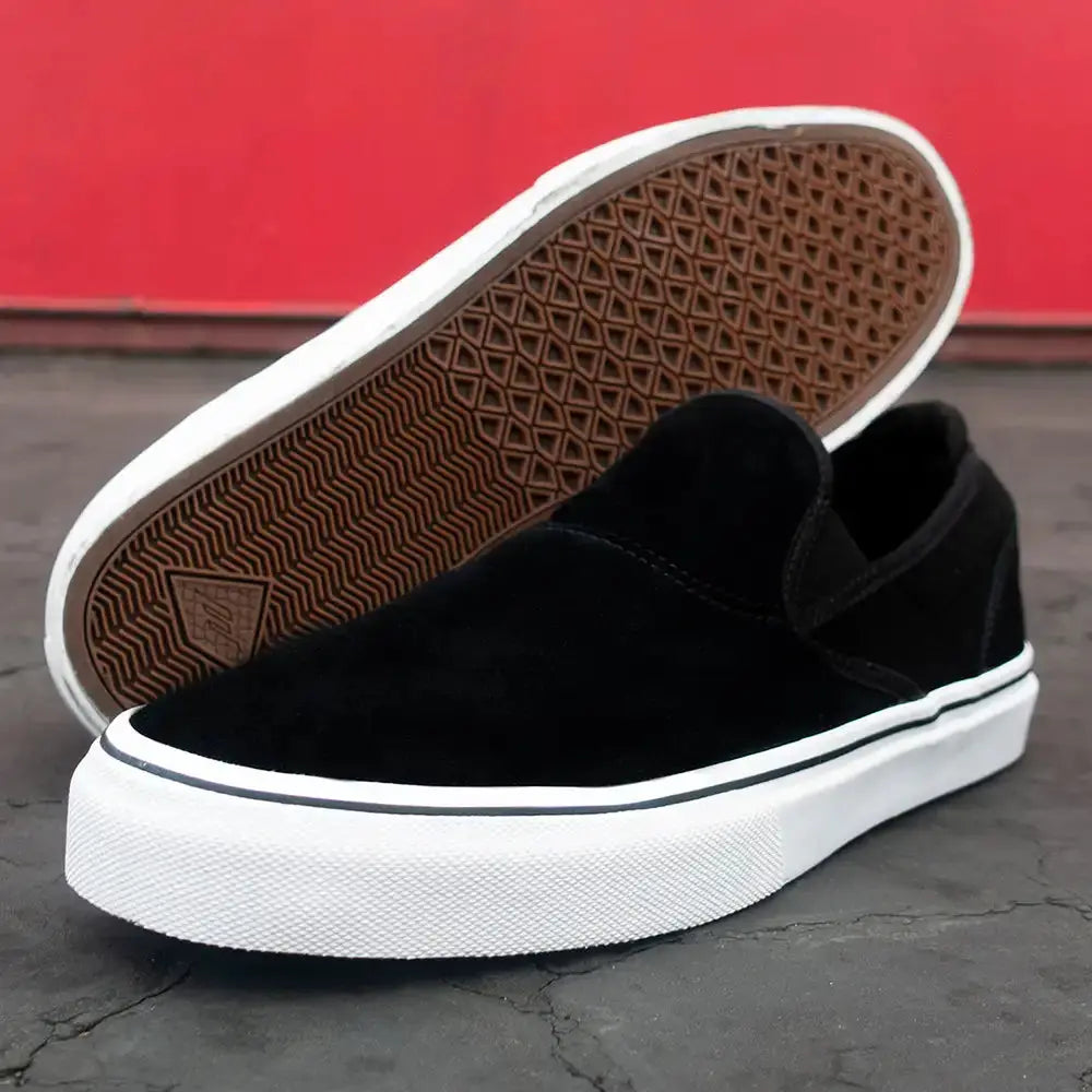 Wino G6 Slip-On - Black/White/Gold Skate Shoes | Emerica US