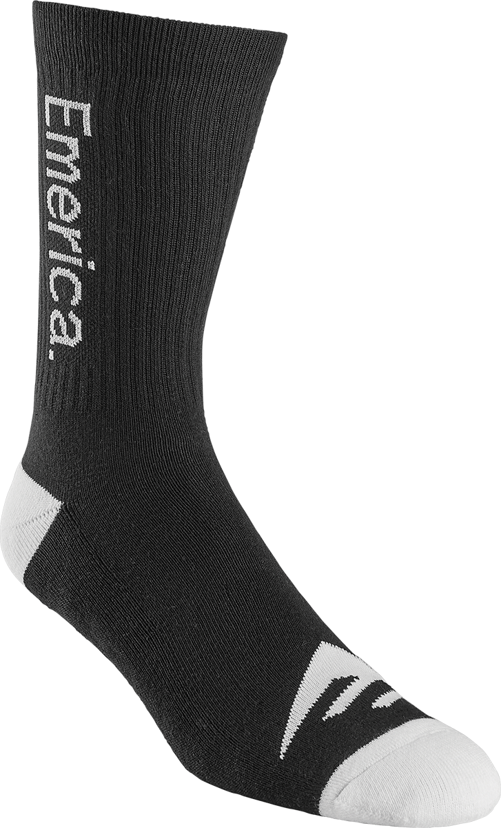 pure crew sock - socks - black/white - emerica