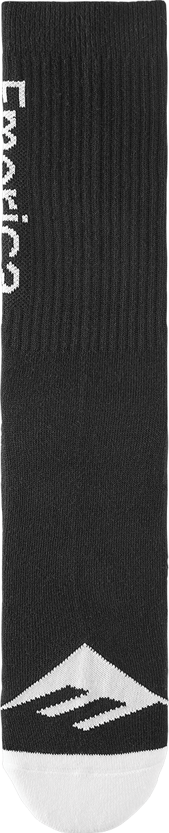 Emerica Crew Sock BLACK/WHITE / ONE SIZE PURE CREW SOCK